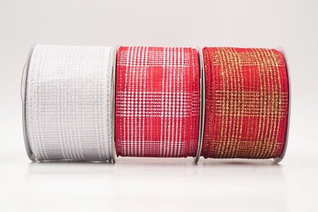 Classic Plaid Check Wired Ribbon_KW0464.KW0465.KW0466.KW0467.KW0468